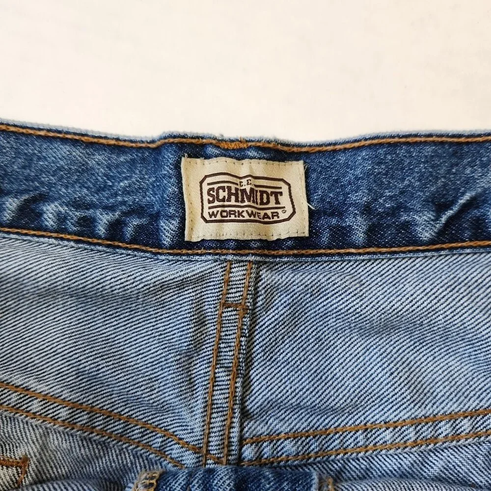 C.E. Schmidt‎ Vintage Workwear Jeans 42 X 30 Blue 100% Cotton Small Stain